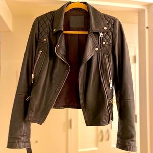 All saints leather jacket